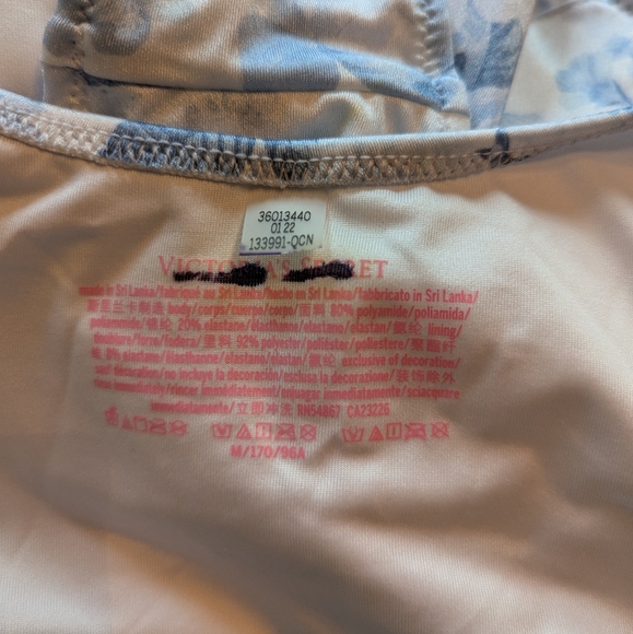 NWOT Victoria's Secret Wicked One Piece Swimsuit in Blue and White, Size… - Picture 6 of 7